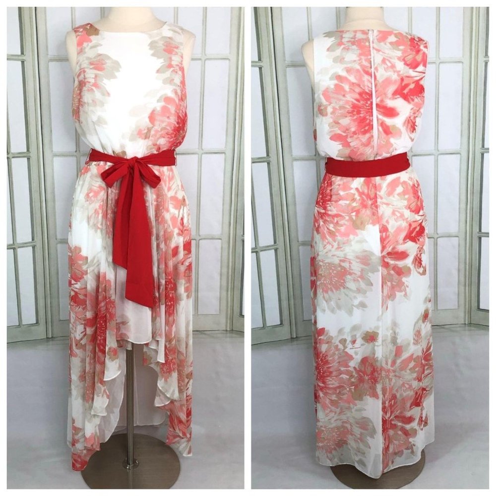 White House Black Market High Low Blouson Dress